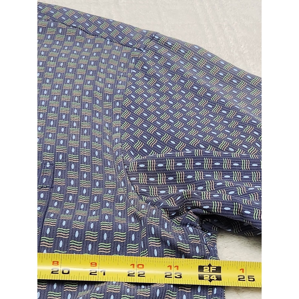 Sette‎ Ponti Short Sleeve Button Front Silk Shirt Mens MCM Style Geometric XL - Picture 4 of 6